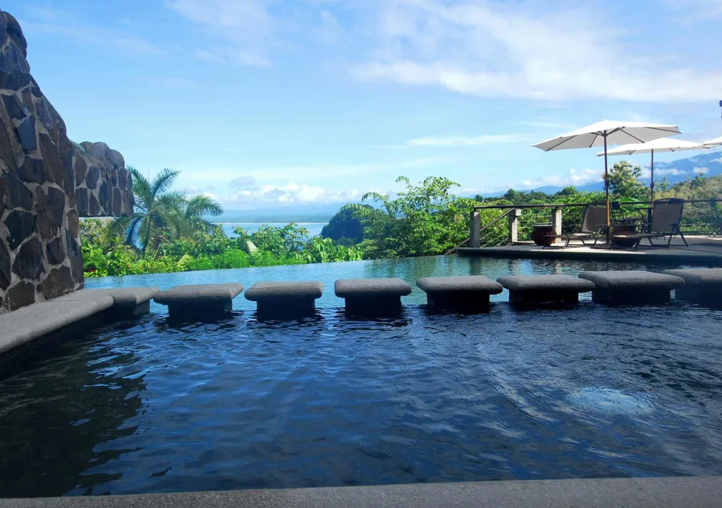 Tulemar Resort in Costa Rica pool with view